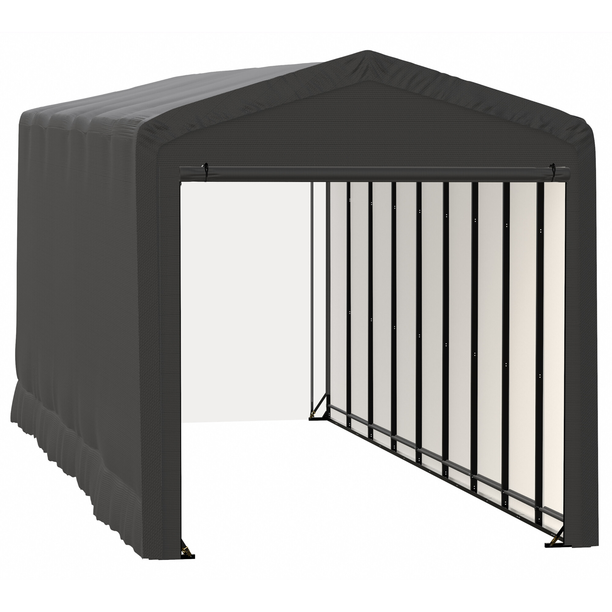 ShelterLogic ShelterTube, ShelterTube Wind SnowRated Garage 14x40x16 Gray, Length 40 ft, Width 14 ft, Model# SQAACC0103C01404016